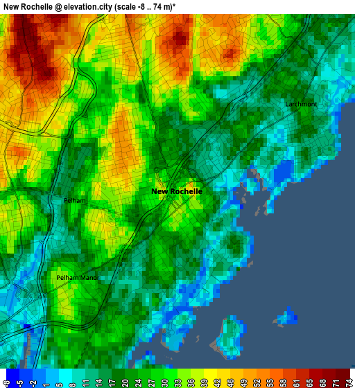 New Rochelle elevation map