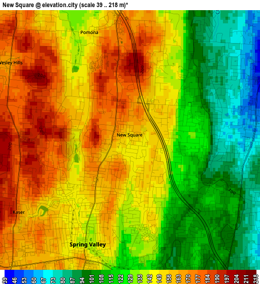 New Square elevation map