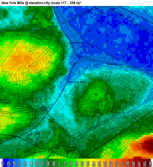 New York Mills elevation map