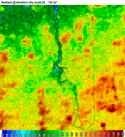 Newfane elevation map