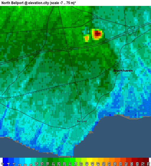 North Bellport elevation map