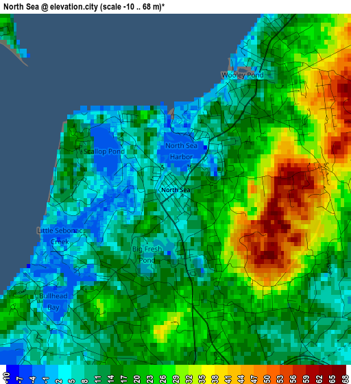 North Sea elevation map