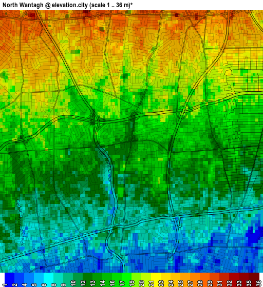 North Wantagh elevation map