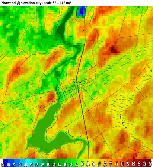 Norwood elevation map