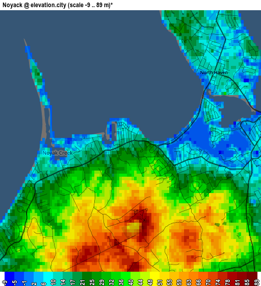 Noyack elevation map