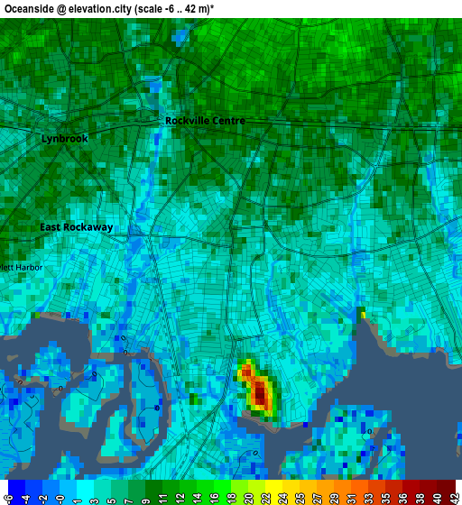 Oceanside elevation map