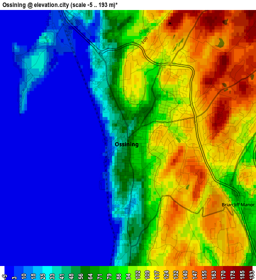 Ossining elevation map