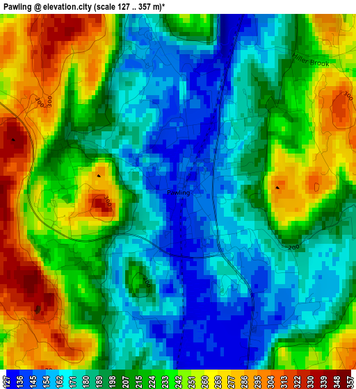 Pawling elevation map