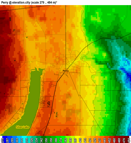 Perry elevation map