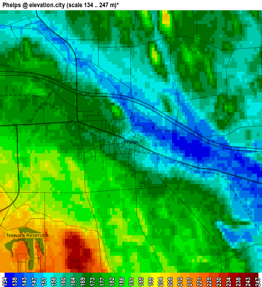 Phelps elevation map