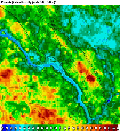 Phoenix elevation map