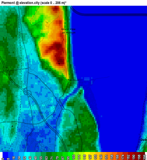 Piermont elevation map