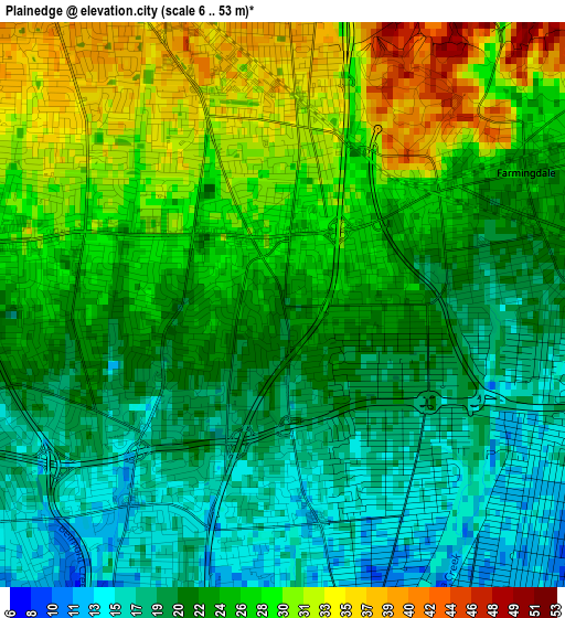 Plainedge elevation map