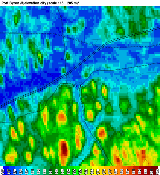 Port Byron elevation map