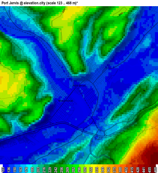 Port Jervis elevation map