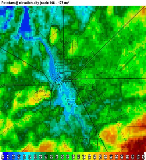 Potsdam elevation map