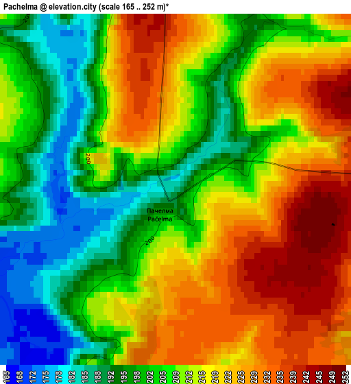 Pachelma elevation map