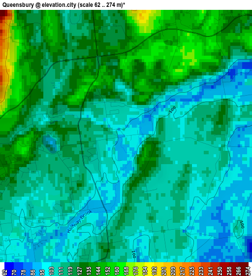 Queensbury elevation map