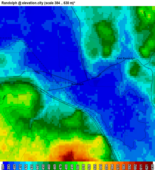 Randolph elevation map