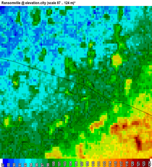 Ransomville elevation map