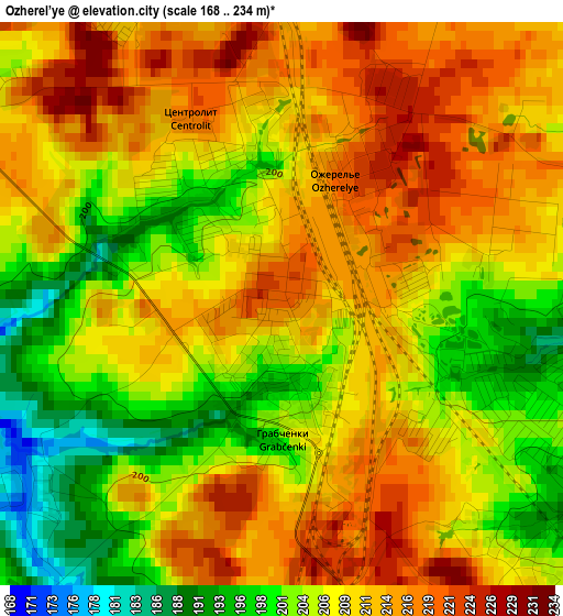 Ozherel’ye elevation map