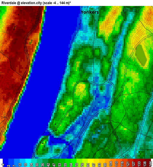 Riverdale elevation map