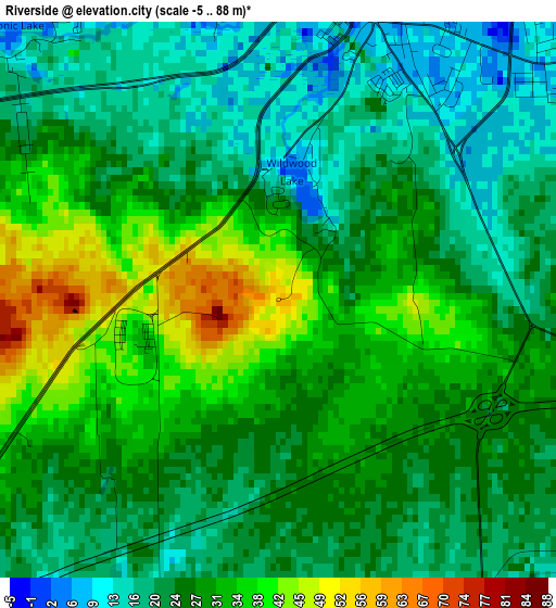 Riverside elevation map