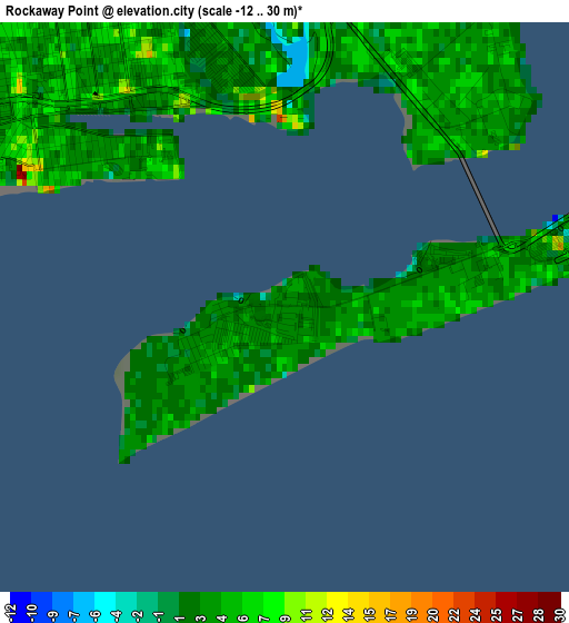 Rockaway Point elevation map