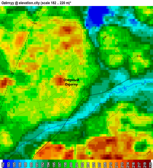 Ozërnyy elevation map