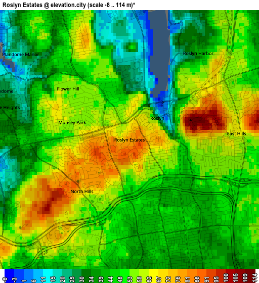 Roslyn Estates elevation map