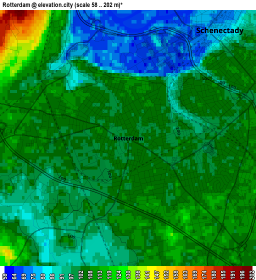 Rotterdam elevation map