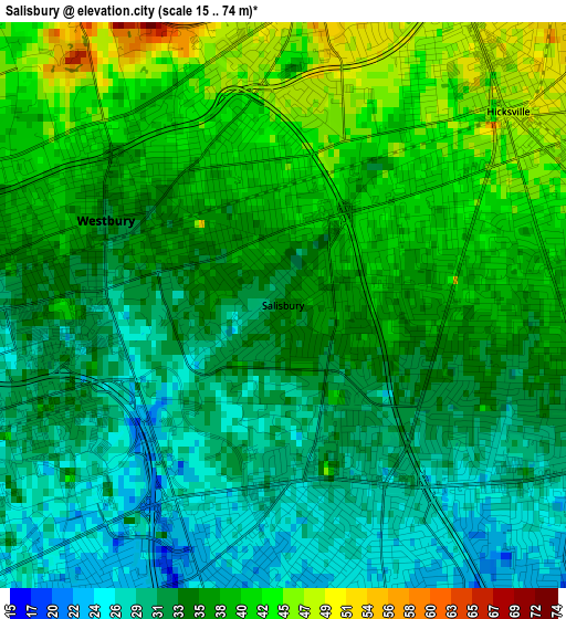 Salisbury elevation map