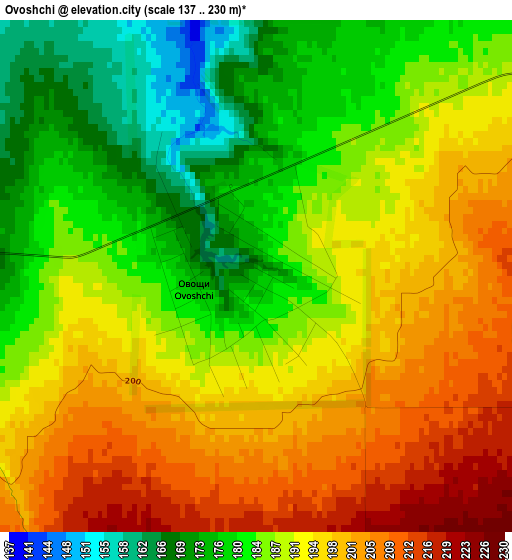 Ovoshchi elevation map