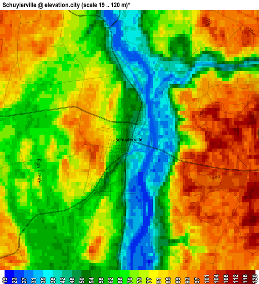 Schuylerville elevation map