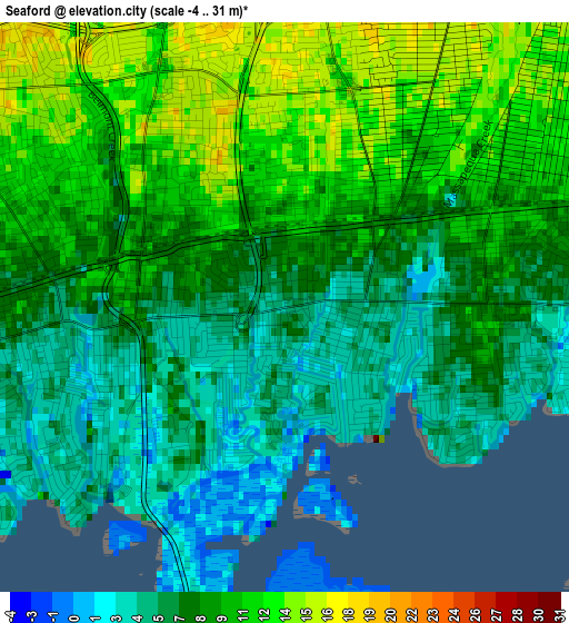 Seaford elevation map