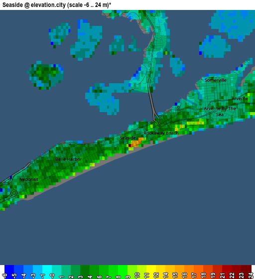 Seaside elevation map