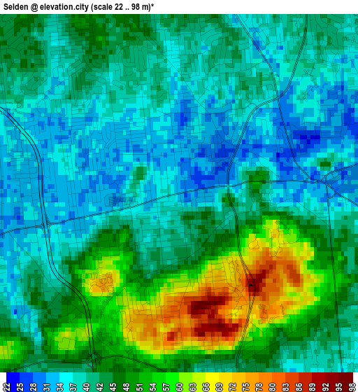 Selden elevation map