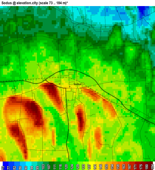 Sodus elevation map