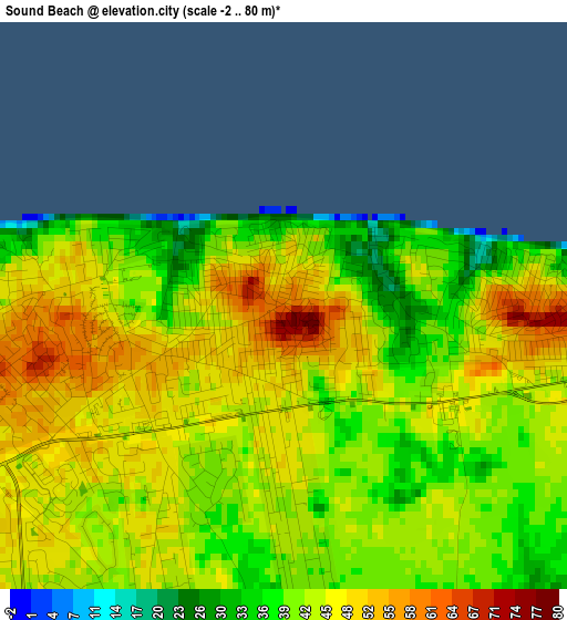 Sound Beach elevation map