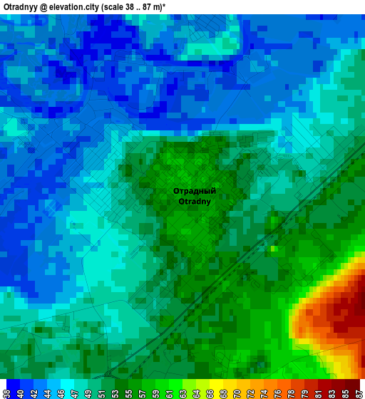 Otradnyy elevation map