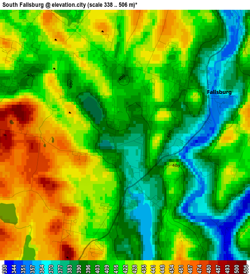 South Fallsburg elevation map