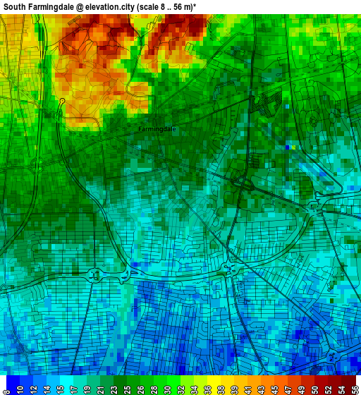 South Farmingdale elevation map