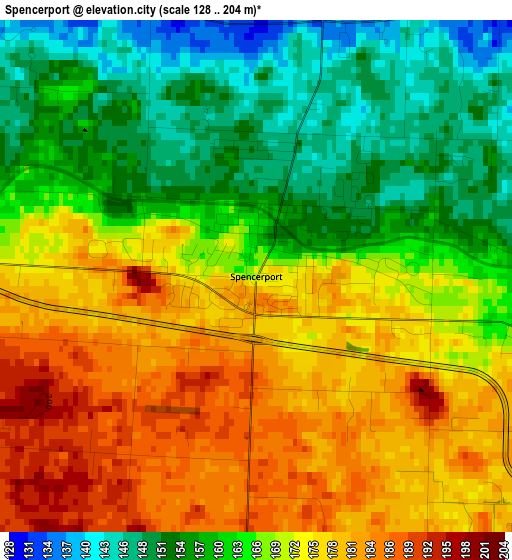 Spencerport elevation map