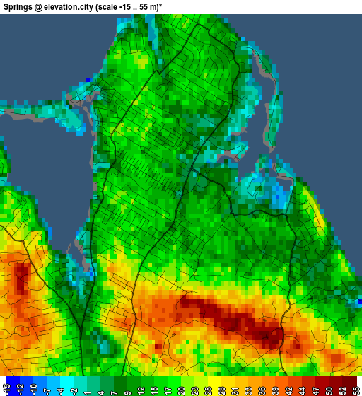 Springs elevation map