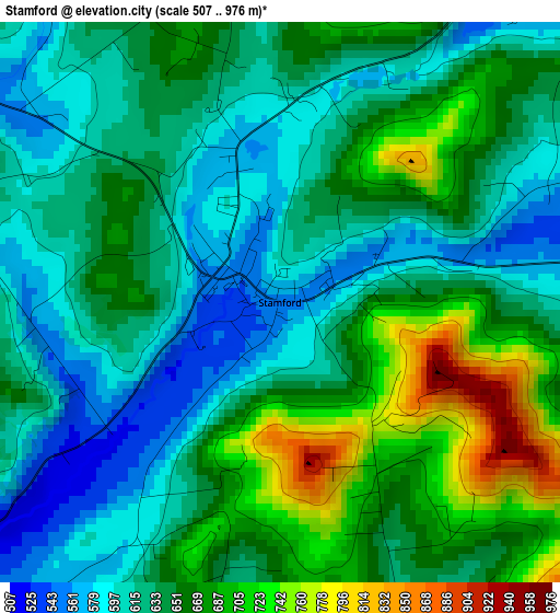 Stamford elevation map