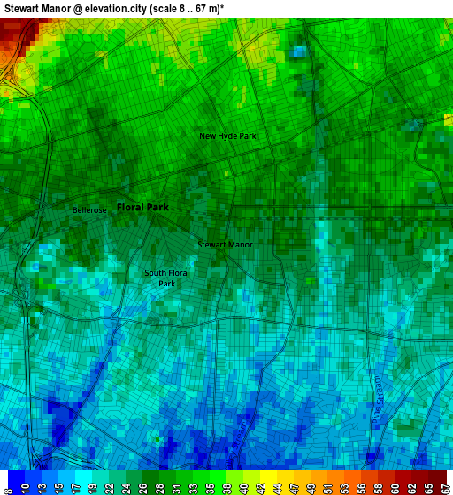 Stewart Manor elevation map