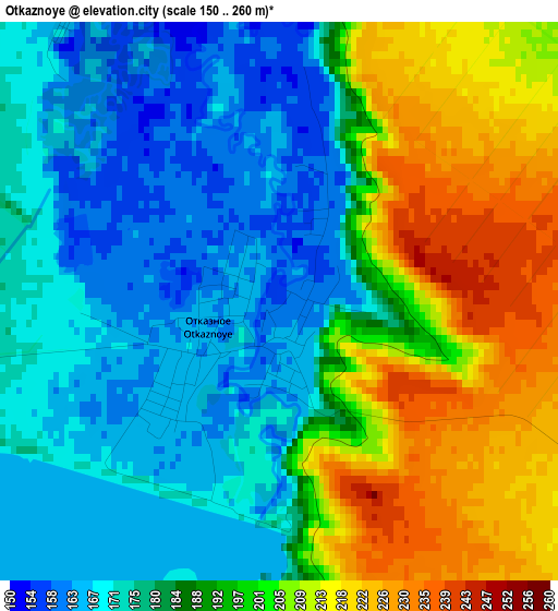 Otkaznoye elevation map