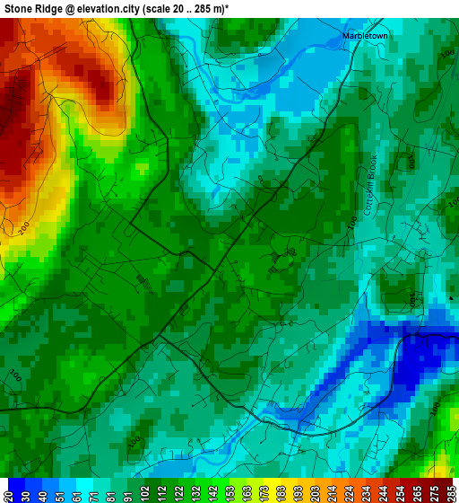 Stone Ridge elevation map