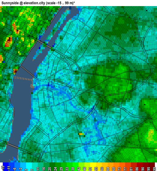 Sunnyside elevation map