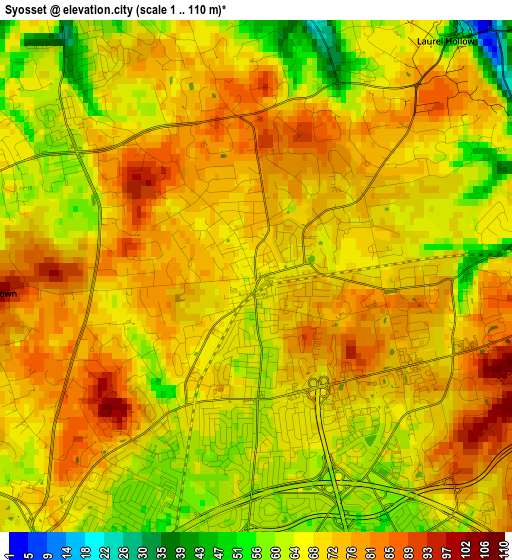 Syosset elevation map